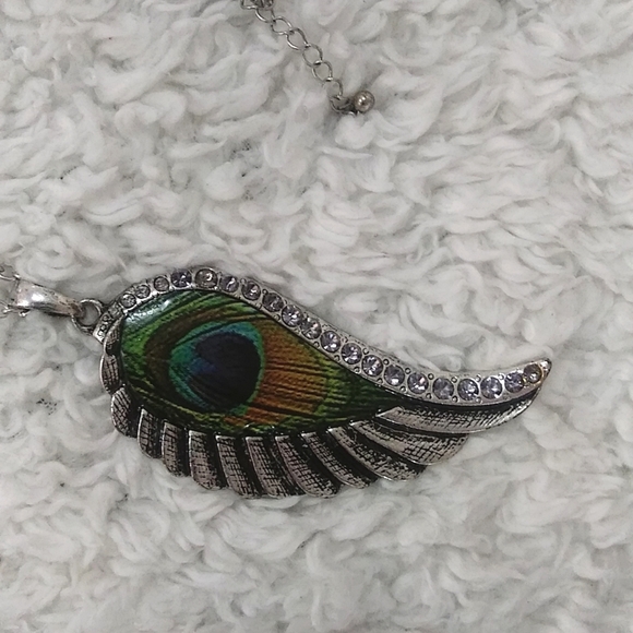 Wing Peacock Necklace - Picture 3 of 5